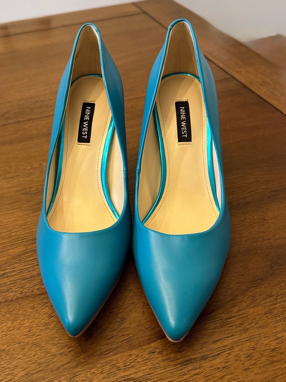 Nine West Bright Teal Pointed Toe Pumps